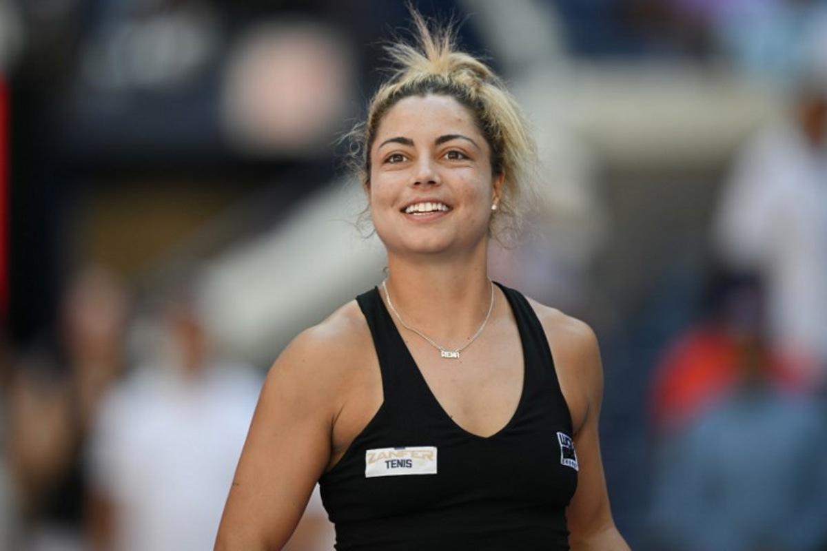 Mexico's Renata Zarazua celebrates after winning her women's singles first round tennis match to USA's Madison Keys on day two of the US Open tennis tournament at the USTA Billie Jean King National Tennis Center in New York City, on August 25, 2025. ANGELA WEISS / AFP