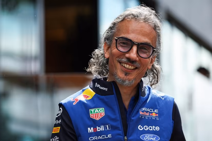 Red Bull Racing's French team principal Laurent Mekies smiles following a press conference ahead of the Formula One Dutch Grand Prix at The Circuit Zandvoort, western Netherlands, on August 20, 2026. Four-time Formula One world champion Max Verstappen has signed a new contract with Red Bull until the end of 2030, the team announced on August 20, 2026, ending speculation over his future in the sport. SIMON WOHLFAHRT / AFP