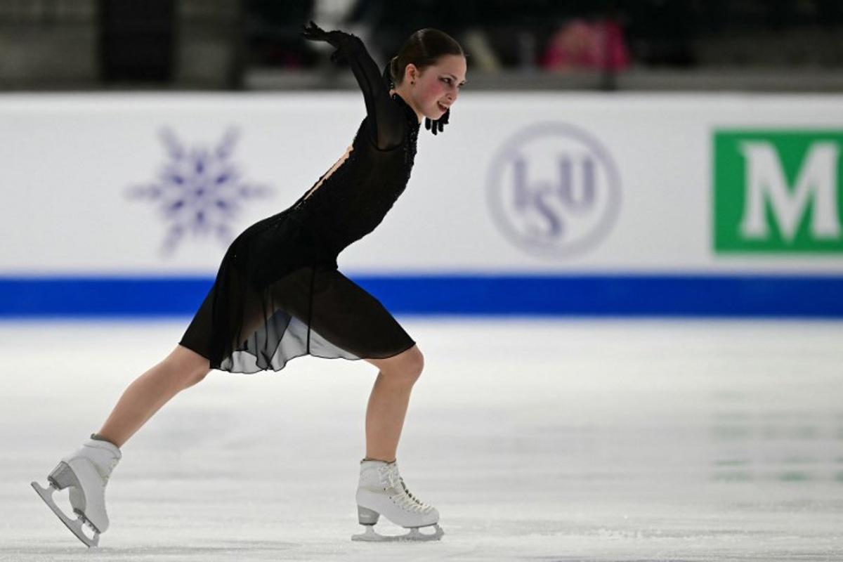 Belgium's Nina Pinzarrone competes during the Women's Short Program event of the ISU Figure Skating European Championships in Tallinn, Estonia on January 29, 2025. Daniel MIHAILESCU / AFP