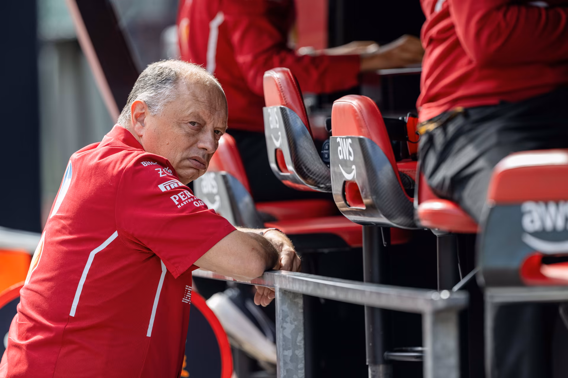 Scuderia Ferrari team principal Frédéric Vasseur is seen ahead of a sprint race before the Grand Prix F1 of Belgium race, in Spa-Francorchamps, Saturday 26 July 2025. The Spa-Francorchamps Formula One Grand Prix takes place this weekend, from July 24th to July 27th. BELGA PHOTO JONAS ROOSENS