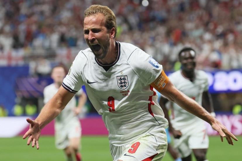 England's forward #09 Harry Kane celebrates scoring his team's second goal during the 2026 World Cup round of 32 match football between England and the Democratic Republic of Congo at the Atlanta Stadium in Atlanta on July 1, 2026. Odd ANDERSEN / AFP