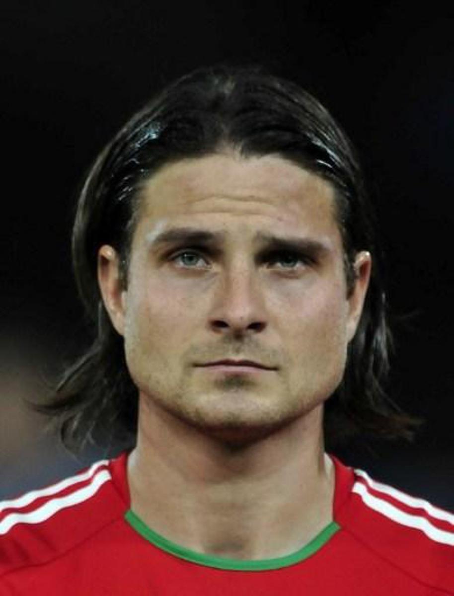 Hungary's doalkeeper Imre Szabics poses for a photo prior to an Euro 2012 Group E qualifying match at Puskas stadium in Budapest on October 11, 2011. AFP PHOTO / ATTILA KISBENEDEK