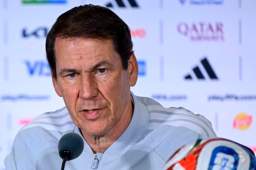Belgium's head coach Rudi Garcia pictured during a press moment of Belgian national soccer team Red Devils, on Tuesday 30 June 2026 at Lumen Field Stadium, Seattle, USA. The Rode Duivels - Diables Rouges qualified for the knockout stage of the 2026 FIFA World Cup, where they'll meet Senegal in the round of 32 on July 1st. BELGA PHOTO DIRK WAEM