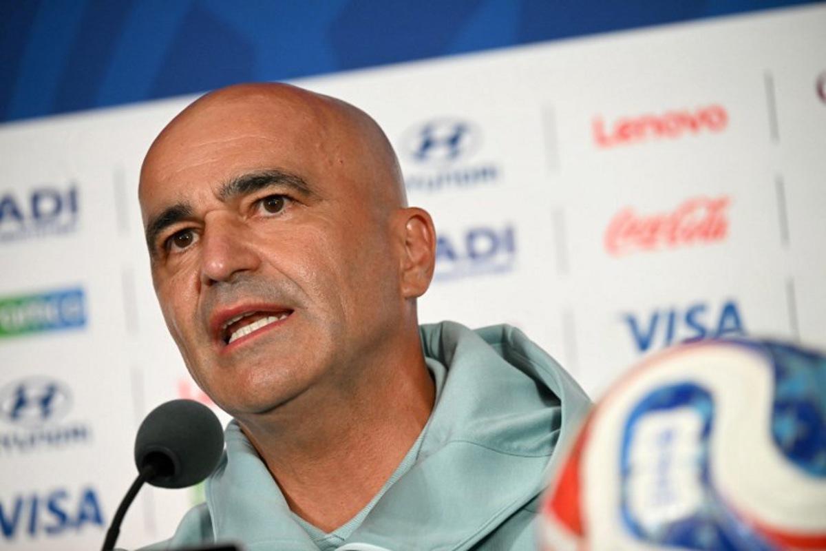 Portugal's Spanish head coach Roberto Martinez gives an MD-1 press conference at the Houston Stadium in Houston on June 16, 2026, on the eve of the 2026 World Cup Group K football match between Portugal and Congo DR. RONALDO SCHEMIDT / AFP