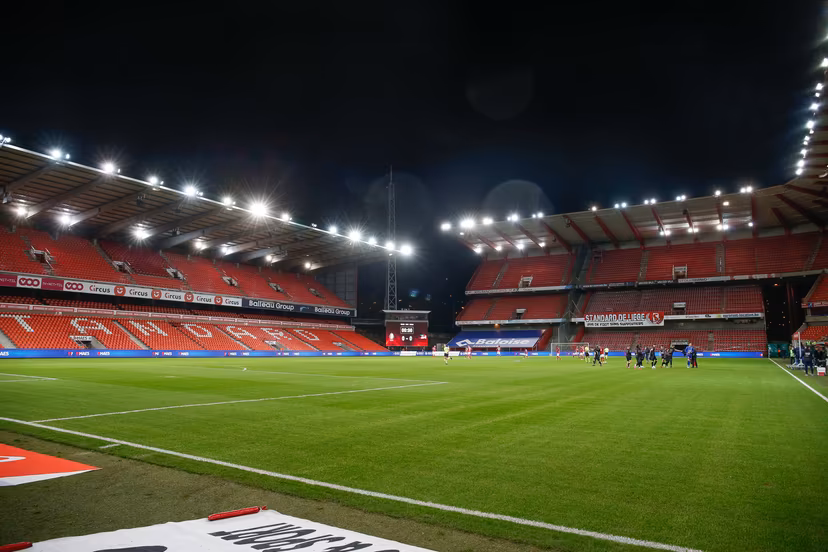 Illustration picture shows the empty stands at the Sclessin stadium during a soccer match between Standard de Liege and KV Oostende, Sunday 01 November 2020 in Liege, on day 11 of the 'Jupiler Pro League' first division of the Belgian championship. BELGA PHOTO BRUNO FAHY