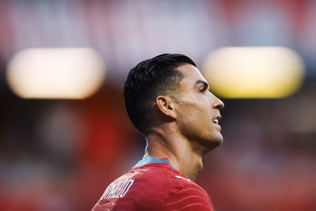 Portugal's forward Cristiano Ronaldo is pictured before the international friendly football match between Portugal and Nigeria at Magalhaes Pessoa Stadium in Leiria, on June 10, 2026. FILIPE AMORIM / AFP