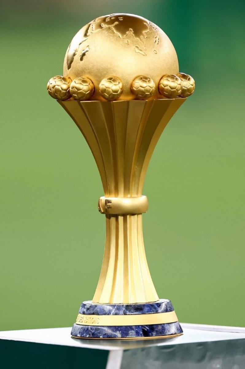 This photograph shows the trophy ahead of the Africa Cup of Nations (CAN) 2024 final football match between Ivory Coast and Nigeria at Alassane Ouattara Olympic Stadium in Ebimpe, Abidjan on February 11, 2024. FRANCK FIFE / AFP