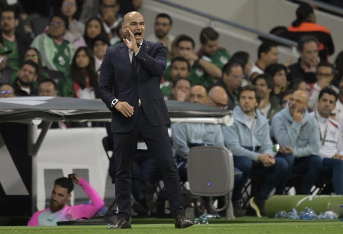 Portugal's Spanish coach Roberto Martinez gestures during a friendly football match between Mexico and Portugal at the Banorte (formerly known as Azteca) Stadium in Mexico City on March 28, 2026. Alfredo ESTRELLA / AFP