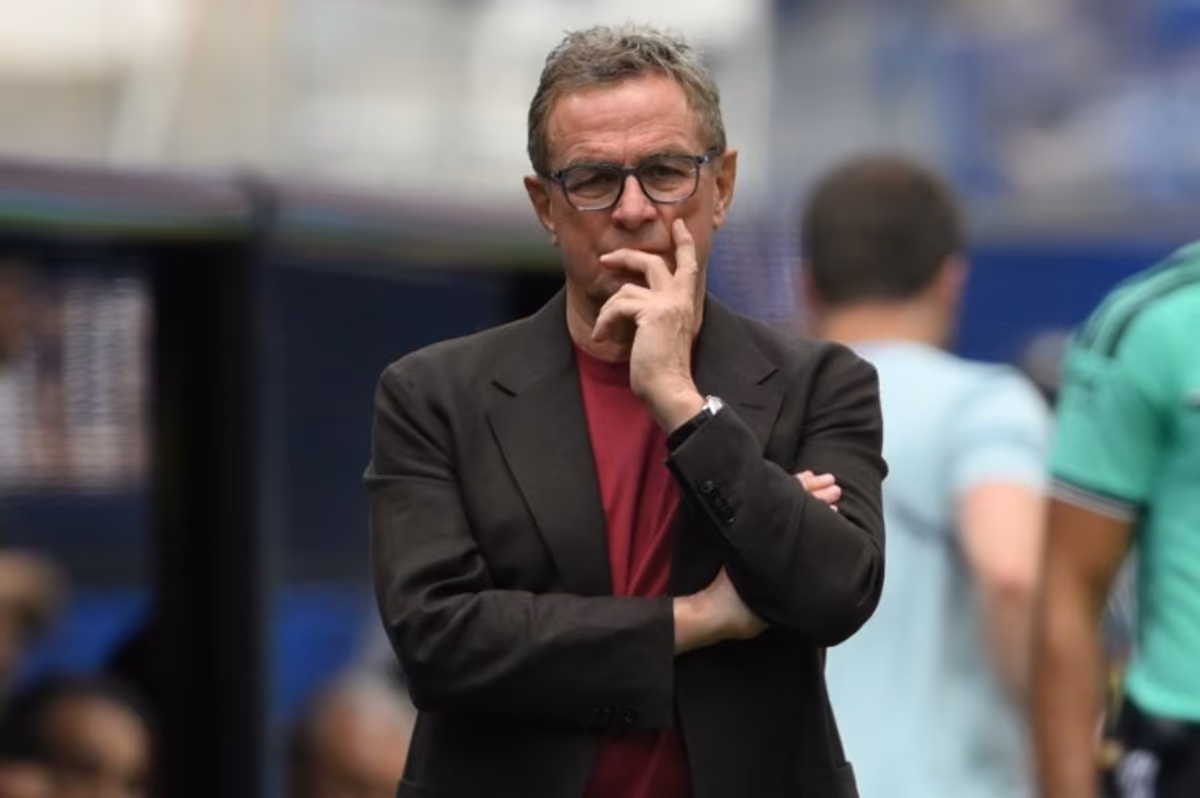 Austria's German head coach Ralf Rangnick gestures on the touchline during the 2026 World Cup round of 32 football match between Spain and Austria at the Los Angeles Stadium in Inglewood on July 2, 2026. Patrick T. Fallon / AFP