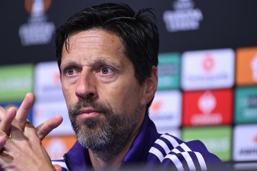 Head Coach Vitor Bruno speaks during a RSC Anderlecht press conference ahead of the UEFA Europa League league phase match against GNK Dinamo Zagreb in Zagreb, Croatia, on October 14, 2026. Photo: Igor Soban/PIXSELL BELGIUM ONLY