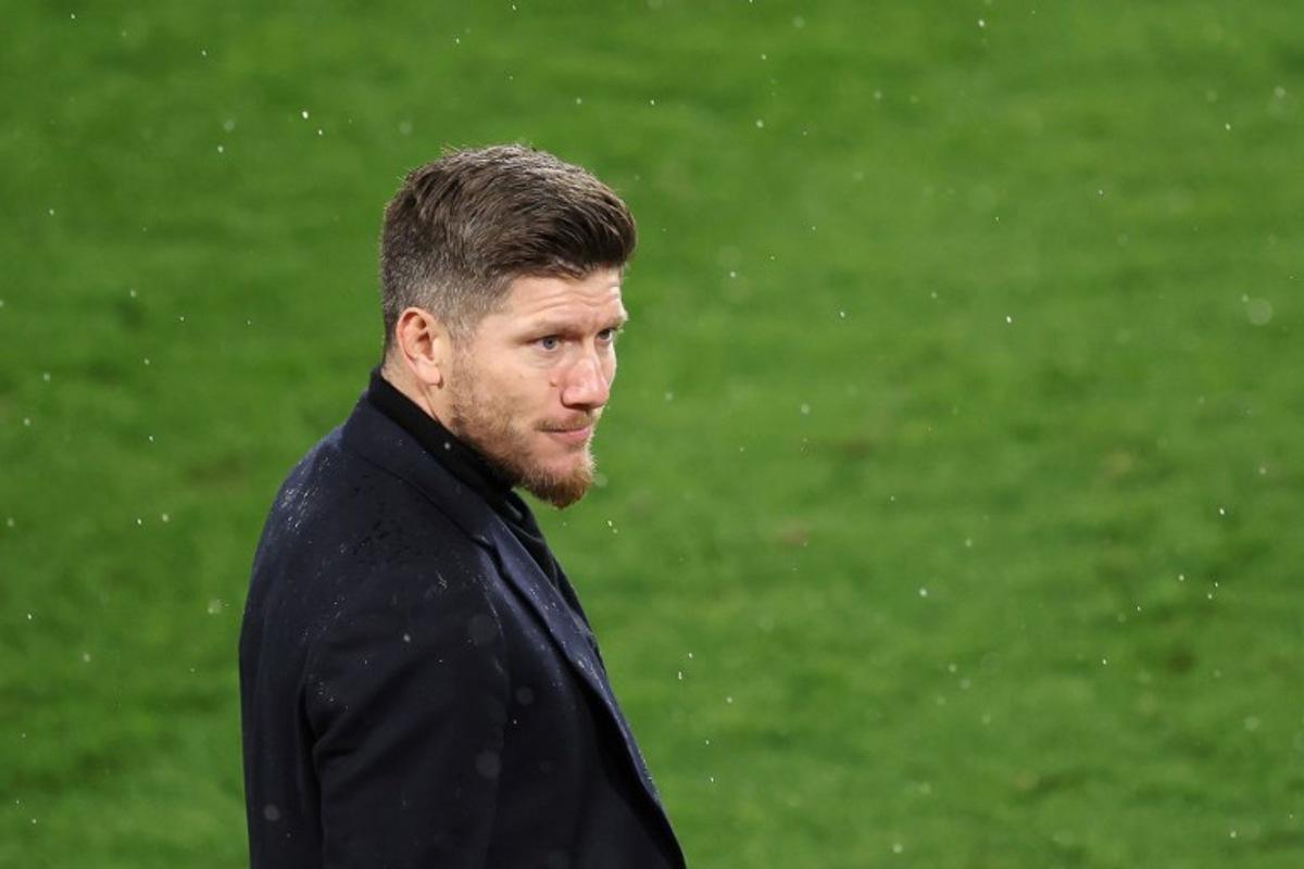 Monaco's Belgian head coach Sébastien Pocognoli looks on during the French L1 football match between AS Monaco and FC Lorient at the Stade Louis II in the Principality of Monaco on January 16, 2026. Valery HACHE / AFP
