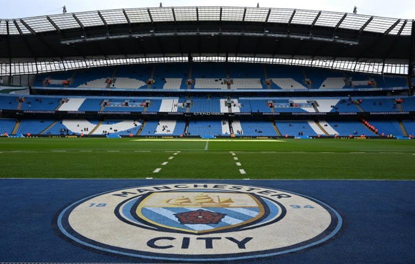 The empty stadium is seen ahead of the English Premier League football match between Manchester City and Liverpool at the Etihad Stadium in Manchester, north west England, on April 1, 2023. Paul ELLIS / AFP