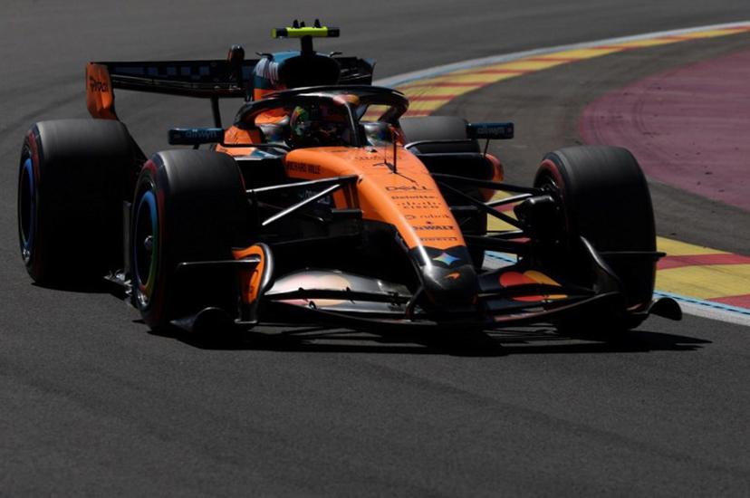 Team McLaren-Mercedes' Lando Norris drives during the third practice session at the Madring circuit on September 12, 2026 in Madrid ahead of the Spanish Formula One Grand Prix. Pierre-Philippe MARCOU / AFP