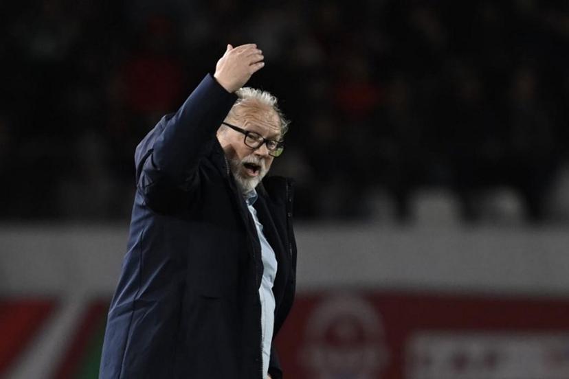 Mali's head coach Tom Saintfiet gestures during the Africa Cup of Nations (CAN) round of 16 football match between Mali and Tunisia at Mohammed V Stadium in Casablanca on January 3, 2026. Paul ELLIS / AFP