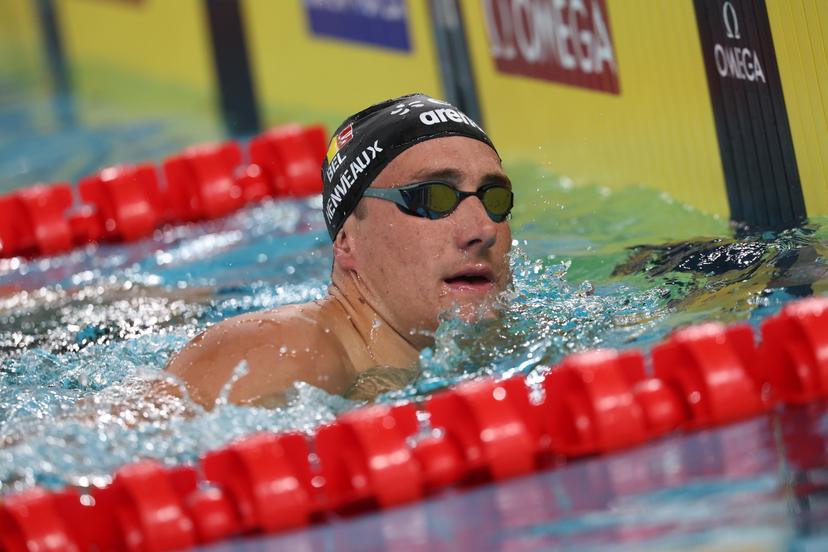 Belgian athlete Lucas Henveaux pictured during a warming up session on the third day of the European Aquatics Championships in Paris, France on Wednesday 12 August 2026. BELGA PHOTO VIRGINIE LEFOUR