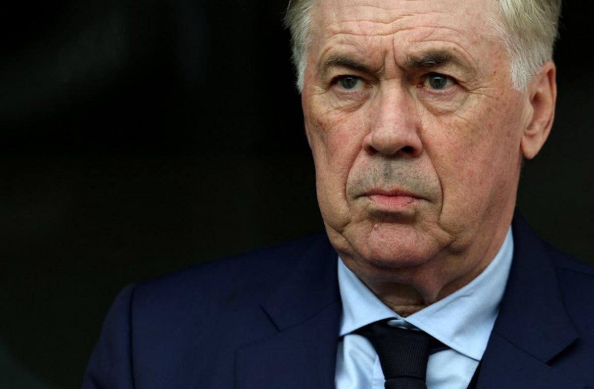 Brazil's Italian head coach Carlo Ancelotti looks during a friendly football match between Brazil and France at Gillette Stadium in Foxborough, Massachusetts, on March 26, 2026. FRANCK FIFE / AFP
