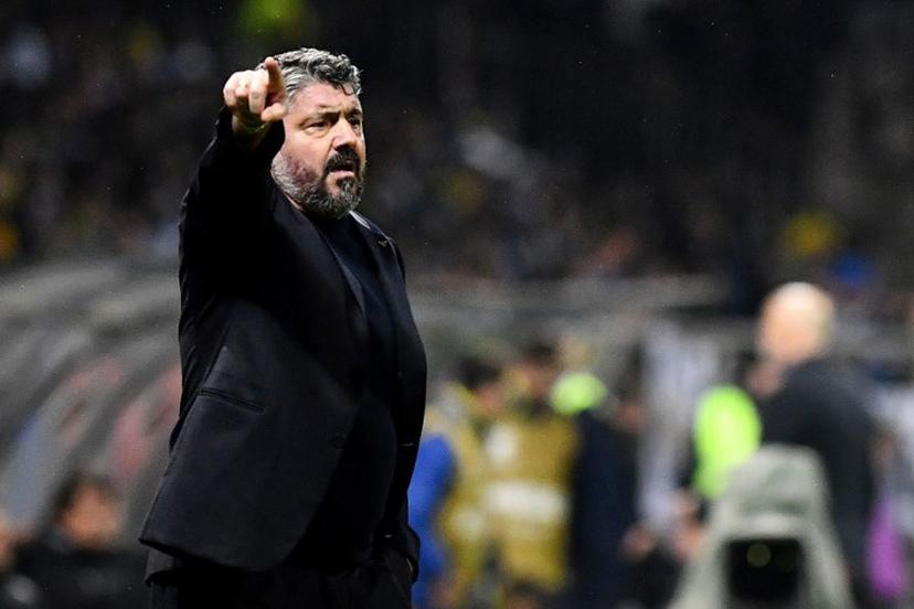 Italy's headcoach Gennaro Gattuso gestures during the FIFA World Cup 2026 European qualification final football match between Bosnia-Herzegovina and Italy at the Bilino-Polje stadium in Zenica on March 31, 2026. ELVIS BARUKCIC / AFP