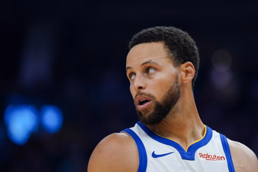Golden State Warriors' US guard #30 Stephen Curry looks on during the NBA preseason game between the San Antonio Spurs and Golden State Warriors at Chase Center in San Francisco, California on October 20, 2023. Loren Elliott / AFP