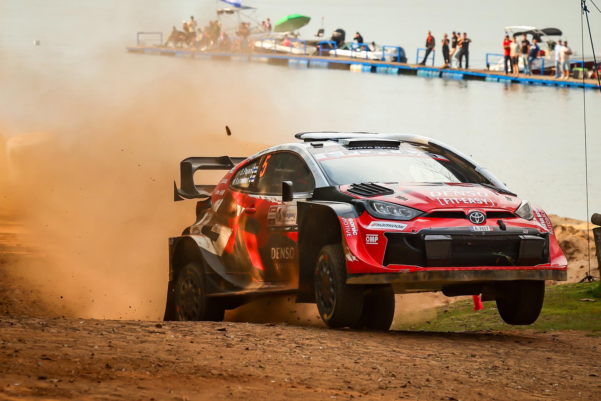 ATTENTION EDITORS - HANDOUT PICTURES - EDITORIAL USE ONLY MANDATORY CREDIT Toyota Gazoo Racing. This handout picture, released by Toyota Gazoo Racing on Saturday 29 August 2026 shows Sami Pajari and Marko Salminen in action during the Rally del Paraguay, the 11th manche of the FIA World Rally Cup. Belga and Belga editorial board decline all responsability regarding the content of this picture. PHOTO HAND OUT - TOYOTA GAZOO RACING