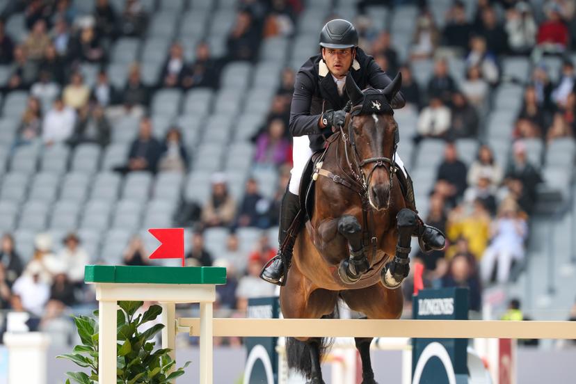 ATTENTION EDITORS - HANDOUT PICTURE RELEASED BY ERIC DUPAIN - EDITORIAL USE ONLY - MANDATORY CREDIT: 'Longines Global Champions Tour' This handout picture, distributed by Eric Dupain shows Nicola Philippaerts and his horse Katanga van het Dingeshof, who won the Longines Global Champions Tour Grand Prix in Shanghai, on Sunday 03 May 2026. *** Belga and Belga Editorial Board decline all responsibility regarding the content of this picture. *** PHOTO HANDOUT LONGINES GLOBAL CHAMPIONS TOUR