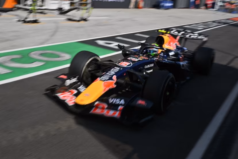 Red Bull Racing's French driver Isack Hadjar drives throug the pits during the Formula One Hungarian Grand Prix at the Hungaroring racetrack in Mogyorod near Budapest, Hungary, on July 26, 2026. Andrej ISAKOVIC / POOL / AFP