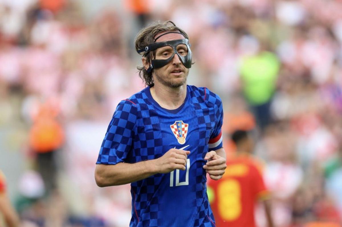 Croatia's midfielder Luka Modric #10 runs during the international friendly football match between Croatia and Belgium ahead of the 2026 FIFA World Cup football tournament at the Rujevica Stadium in Rijeka on June 2, 2026. MARKO PERKOV / AFP