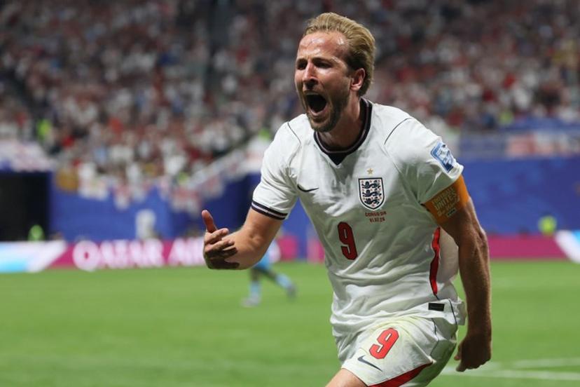 England's forward #09 Harry Kane celebrates scoring his team's second goal during the 2026 World Cup round of 32 match football between England and the Democratic Republic of Congo at the Atlanta Stadium in Atlanta on July 1, 2026. Odd ANDERSEN / AFP