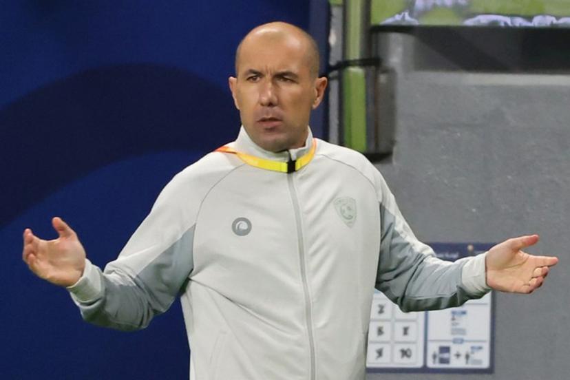 Hilal's coach Leonardo Jardim reacts during the 2021 FIFA Club World Cup football match between UAE's Al-Jazira and Saudi's Al-Hilal at Mohammed Bin Zayed stadium in Abu Dhabi on February 6, 2022. Giuseppe CACACE / AFP