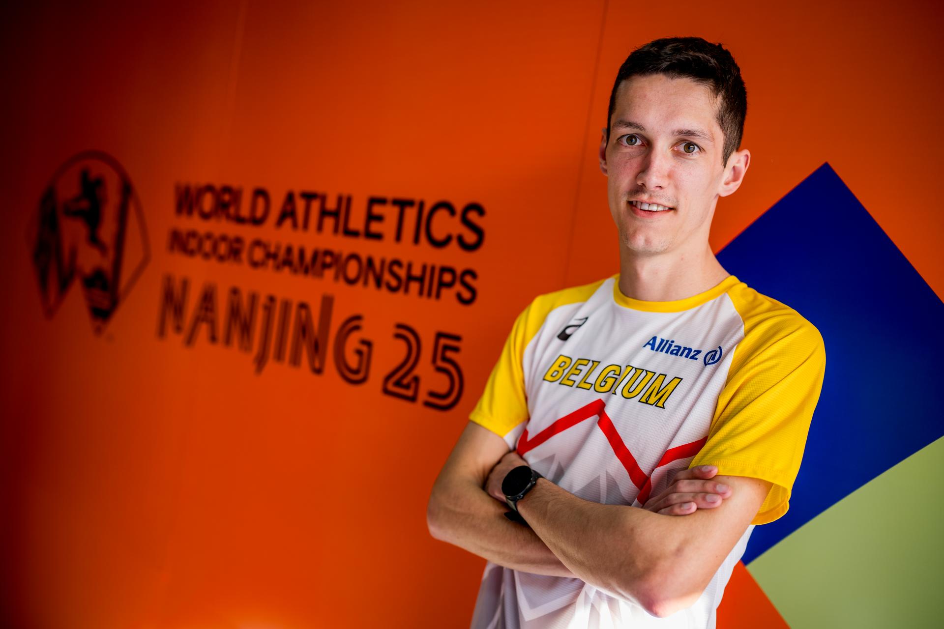 Belgian Ruben Verheyden talks to the press ahead of the World Athletics Indoor Championships, in Nanjing, China, Thursday 20 March 2025. The championships take place from 21 to 23 March. BELGA PHOTO JASPER JACOBS