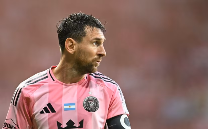 Inter Miami's Argentine forward #10 Lionel Messi looks on during the Major League Soccer (MLS) regular season football match between Inter Miami CF and Philadelphia Union at Nu Stadium in Miami, Florida, on May 24, 2026. CHANDAN KHANNA / AFP