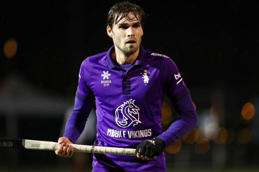 Beerschot's Maxime Capelle pictured during a hockey game between Royal Beerschot THC and Old Club Liege, Friday 02 October 2020 in Antwerp, on day five of the Belgian first division hockey championship. BELGA PHOTO DAVID PINTENS