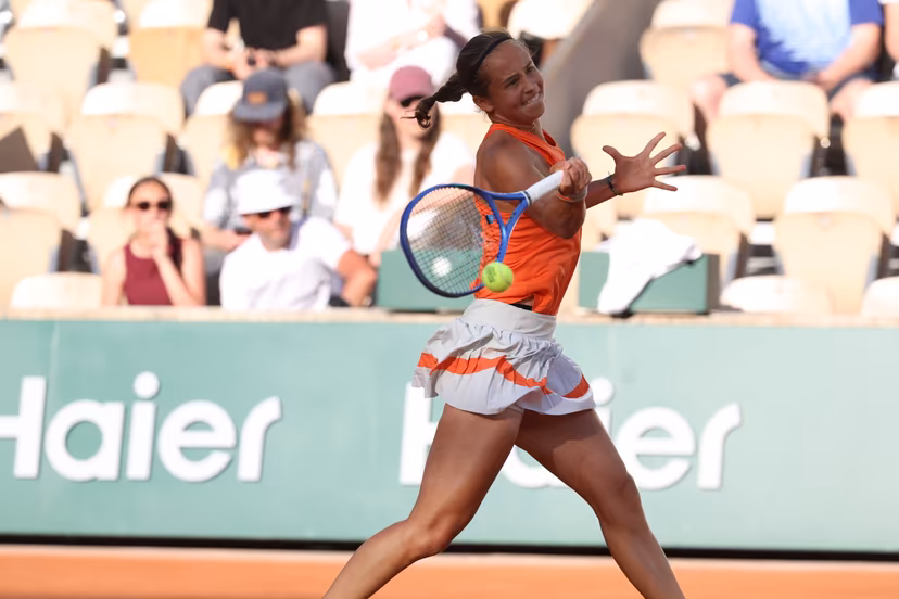 Belgian Hanne Vandewinkel pictured in action during a first round match in the women's singles between Belgian Vandewinkel and American Keys at the Roland Garros French Open tennis tournament, in Paris, France, Tuesday 26 May 2026. This year's tournament takes place from 18 May to 07 June. BELGA PHOTO VIRGINIE LEFOUR