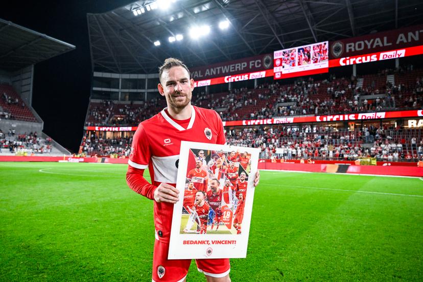 Antwerp's Vincent Janssen pictured after a soccer match between Royal Antwerp FC and KVC Westerlo, Saturday 23 May 2026 in Antwerp, on the last day of the Europe Play-offs (PO2) of the 2025-2026 'Jupiler Pro League' first division of the Belgian championship. BELGA PHOTO TOM GOYVAERTS