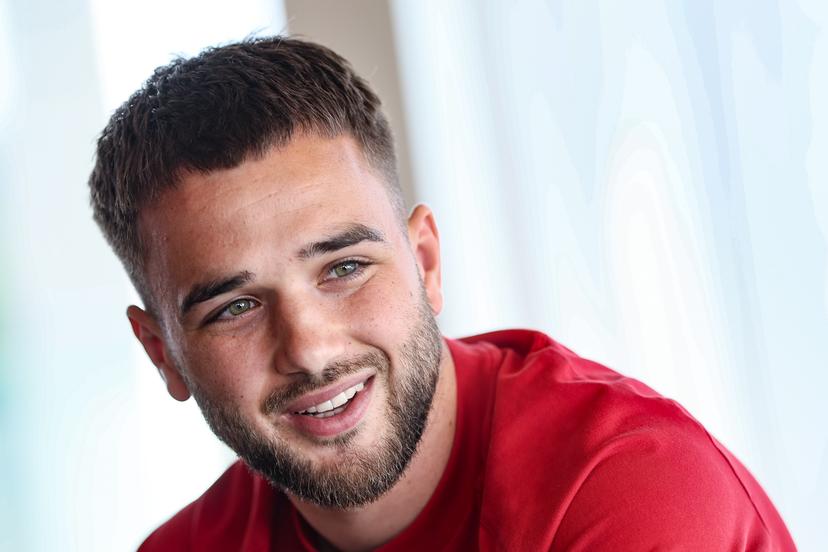 Belgium's Nicolas Raskin talks to the press during a press conference of the Red Devils, the Belgian national soccer team, at the national training center in Tubize, Wednesday 23 September 2026. The team is preparing for fixtures in the UEFA Nations League competition. BELGA PHOTO BRUNO FAHY