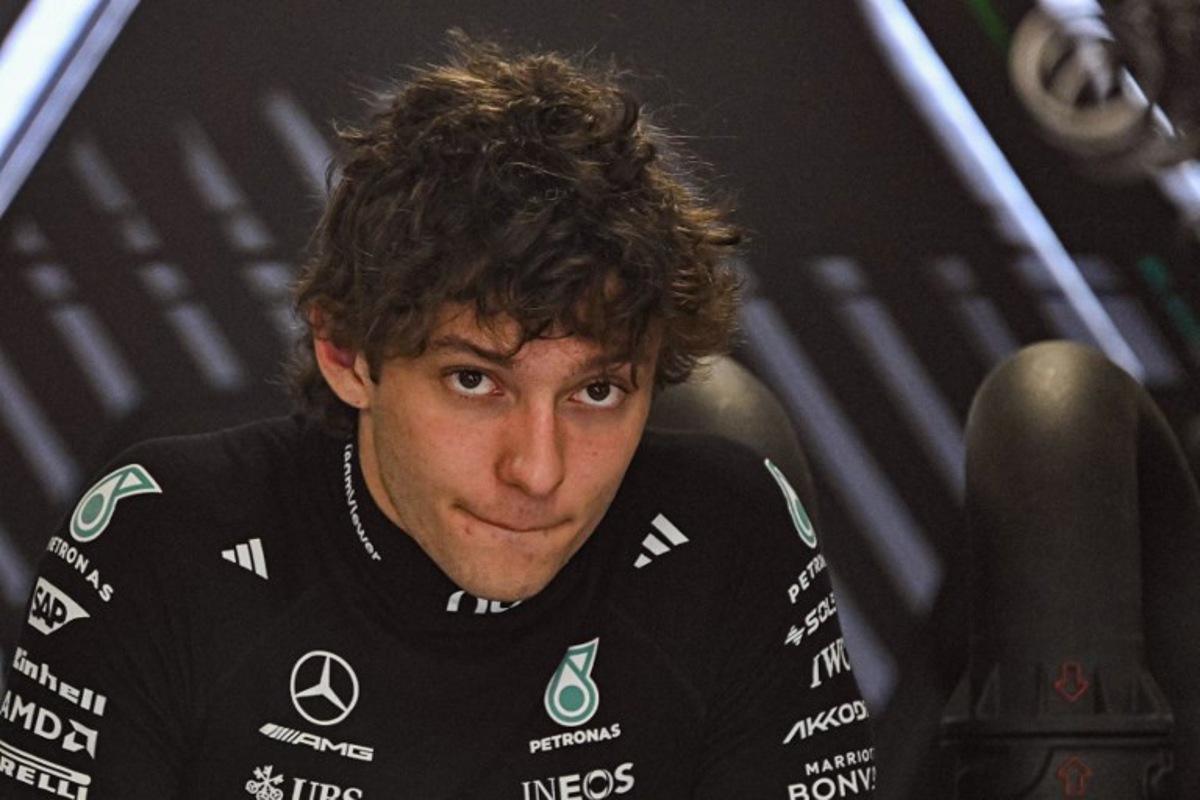 Mercedes' Italian driver Kimi Antonelli reacts in the pits prior to the qualifying session at the Hungaroring racetrack in Mogyorod near Budapest, Hungary, on July 25, 2026 ahead of the Formula One Hungarian Grand Prix. Attila KISBENEDEK / POOL / AFP