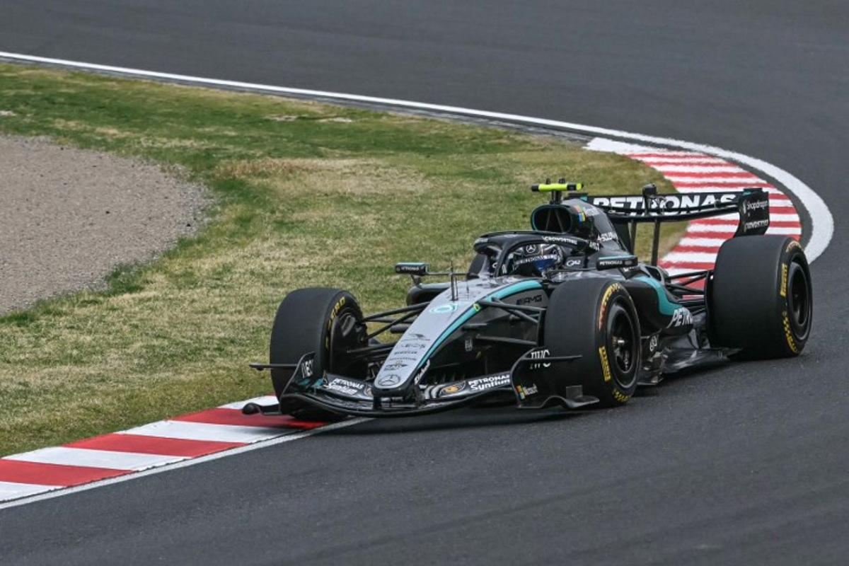 Mercedes' Italian driver Kimi Antonelli drives during the Formula One Japanese Grand Prix at the Suzuka circuit in Suzuka, Mie prefecture on March 29, 2026. ANDREW CABALLERO-REYNOLDS / AFP