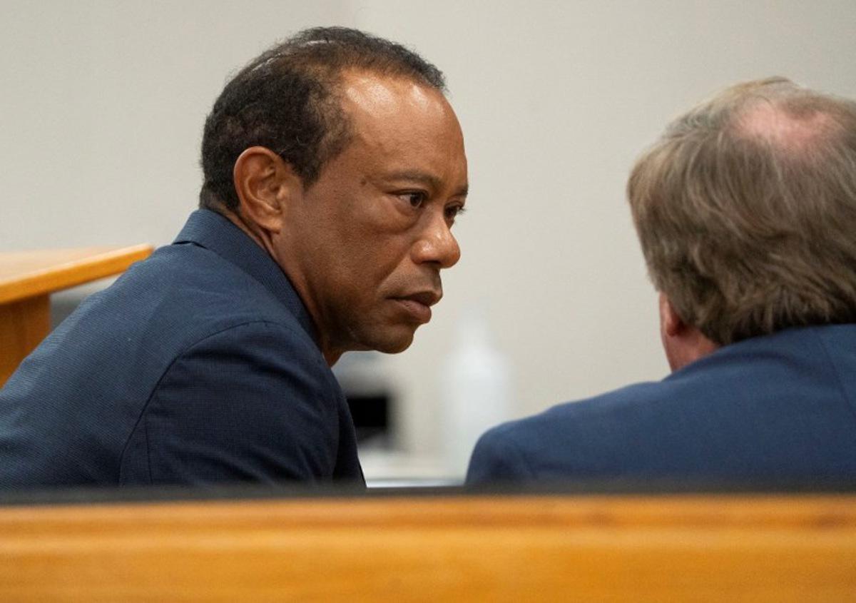 US golfer Tiger Woods appears in County Judge Darren Steele's courtroom for a plea hearing from an arrest in March at the Martin County Courthouse in Stuart, Florida in September 2, 2026. Tiger Woods pleaded guilty on Wednesday to charges of careless and reckless driving stemming from a rollover car crash in Florida in March. Crystal Vander Weit / POOL / AFP