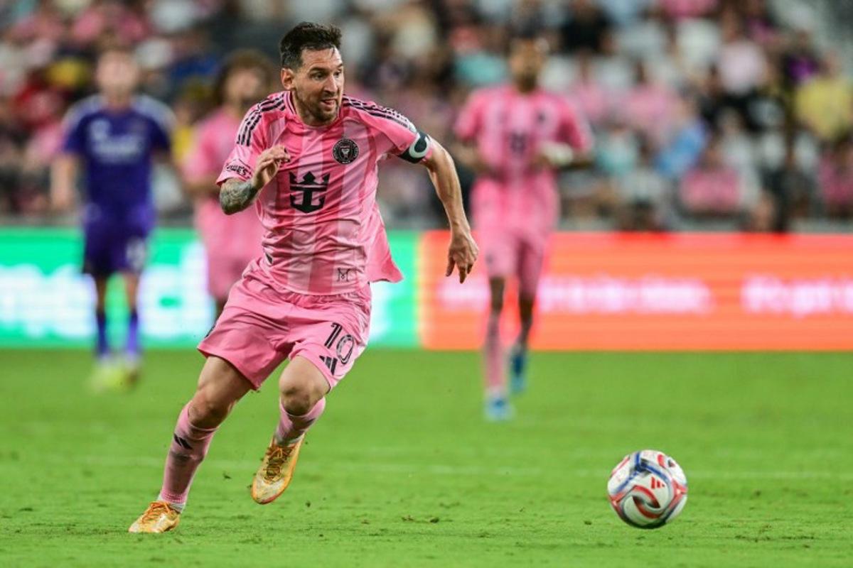 Inter Miami's Argentine forward #10 Lionel Messi controls the ball during a Major League Soccer (MLS) regular season football match between Inter Miami CF and Orlando City SC at NU Stadium in Miami, on May 2, 2026. Giorgio Viera / AFP