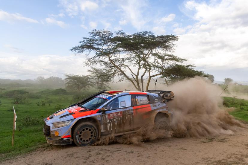 ATTENTION EDITORS - HANDOUT PICTURES - EDITORIAL USE ONLY - MANDATORY CREDIT Hyundai Motorsport - This handout by Eric Dupain shows Thierry Neuville and Martijn Wydaeghe during the stage 1 of the Safari Rally, in Kenya, on Thursday 12 March 2026. Belga and Belga editorial board decline all responsability regarding the content of this picture. PHOTO HANDOUT DUFOUR FABIEN - HYUNDAI MOTORSPORT