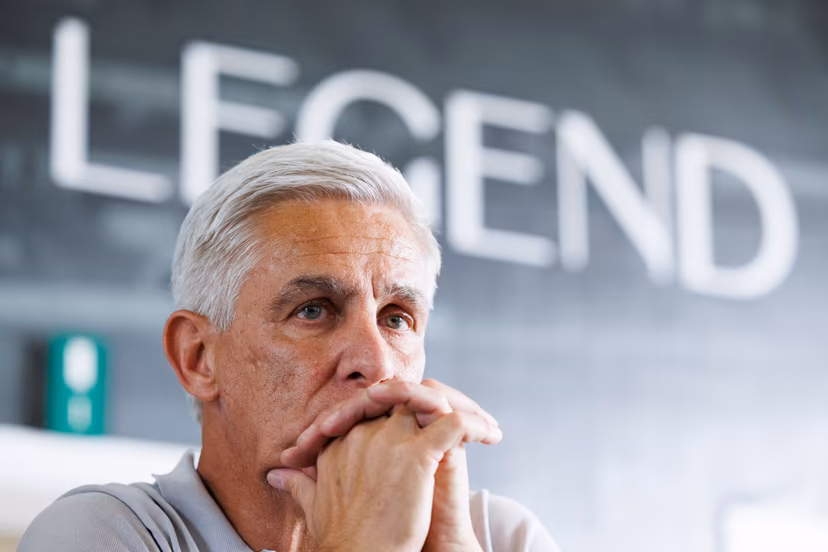 Thierry Dailly pictured during a press conference on the takeover of Belgian Challenger Pro League 1B second division team RWDM, Monday 03 August 2026 in Brussels. BELGA PHOTO NICOLAS MAETERLINCK