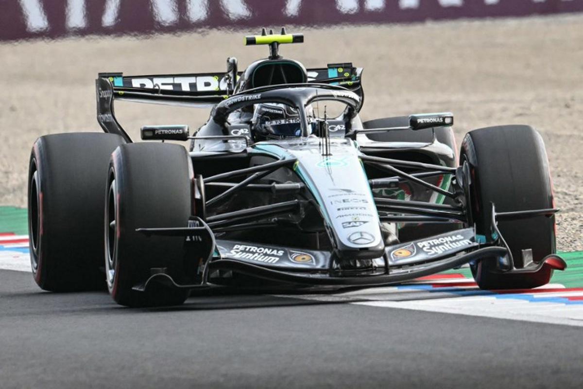 Mercedes' Italian driver Kimi Antonelli drives during the qualifying session ahead of the Formula One Japanese Grand Prix at the Suzuka circuit in Suzuka, Mie prefecture on March 28, 2026. ANDREW CABALLERO-REYNOLDS / AFP