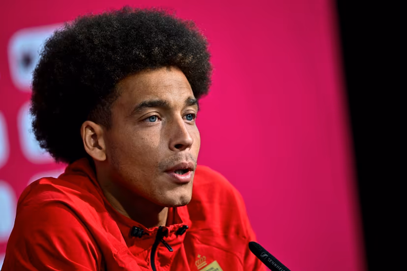 Belgium's Axel Witsel pictured during a press conference of Belgian national soccer team Red Devils in their base camp, home of the Seattle Sounders, Renton, Seattle, USA, on Friday 12 June 2026. The Red Devils prepare for the 2026 FIFA World Cup. BELGA PHOTO DIRK WAEM