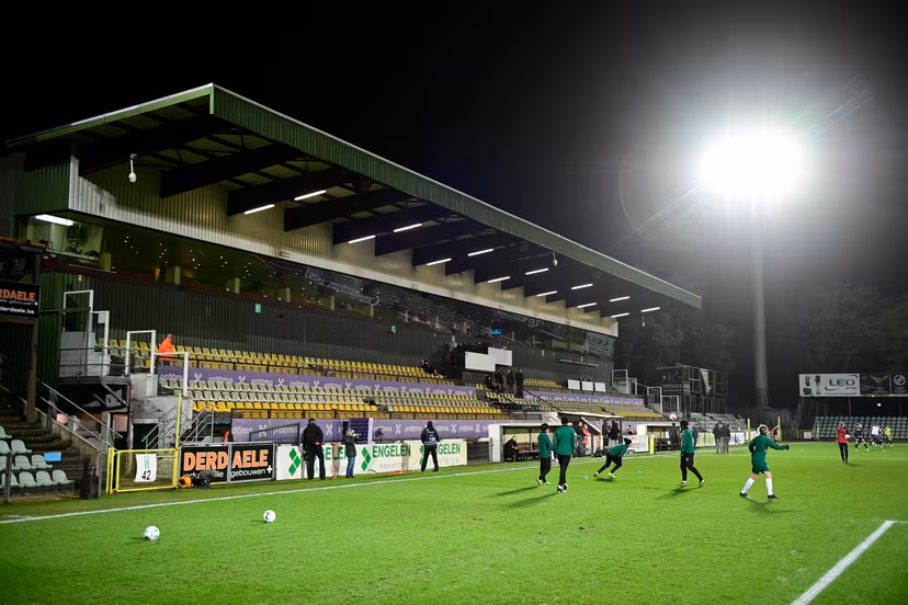 Illustration picture shows Lommel's Soevereinstadion stadium before the start of a soccer match between Lommel SK and KMSK Deinze, Friday 29 January 2021 in Lommel, on day 17 of the 'Proximus League' 1B second division of the Belgian soccer championship. BELGA PHOTO YORICK JANSENS