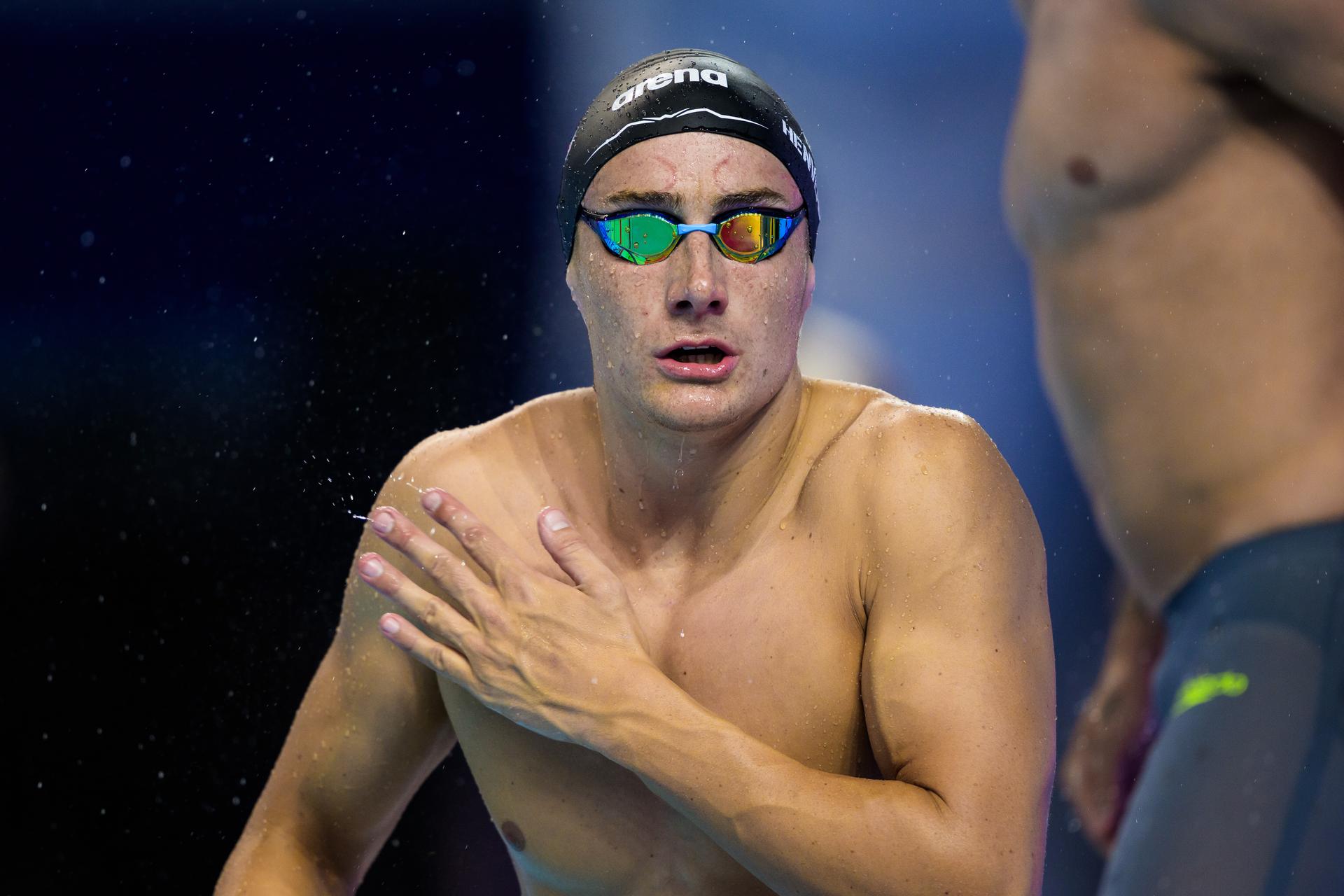 ATTENTION EDITORS - BENELUX ONLY - 250728 Lucas Pierre Henveaux of Belgium in men's 200 meters freestyle swimming semifinal during day 18 of the World Aquatics Championships on July 28, 2025 in Singapore. Photo: Joel Marklund / BILDBYRÅN / kod JM / JM0711 bbeng simning swimming svømming sim-vm vm sim-vm 2025 world aquatics championships 2025