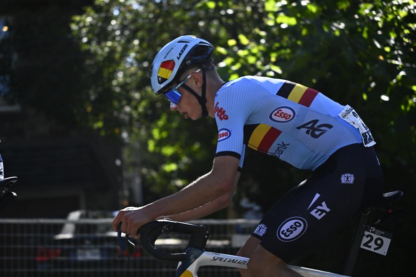 Belgian Sander Willems pictured in action during the Junior Men race (134km) at the cycling World Championship, in Montreal, Canada, Thursday 24 September 2026. The UCI road world championships are taking place from 20 to 27 September, in Montreal, Canada. BELGA PHOTO JASPER JACOBS