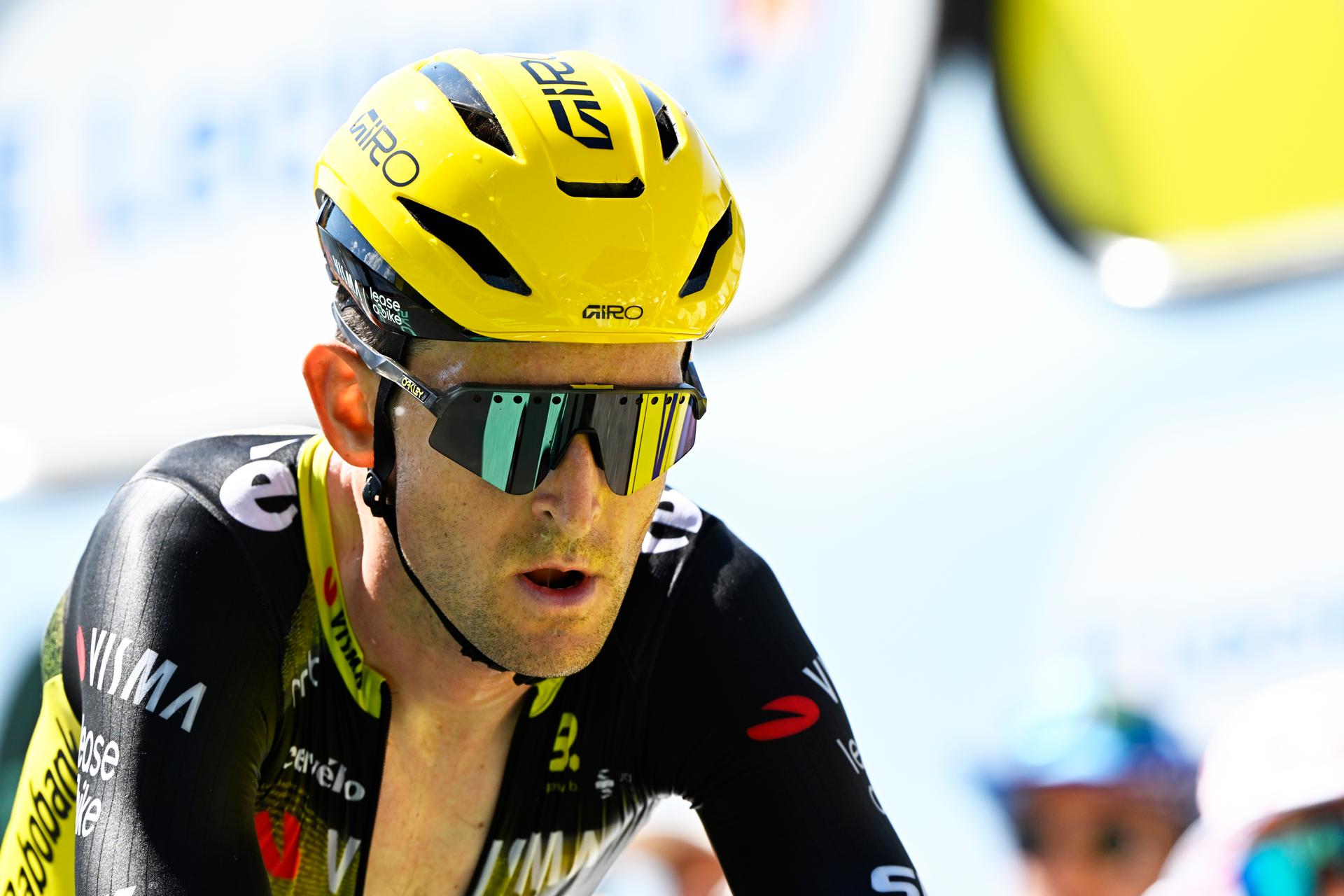 Belgian Tiesj Benoot of Team Visma-Lease a Bike pictured at the finish of stage 13 of the 2025 Tour de France cycling race, an 11km individual time trial from Loudenvielle to Peyragudes, on Friday 18 July 2025 in France. The 112th edition of the Tour de France starts on Saturday 5 July in Lille, France, and will finish in Paris, France on the 27th of July. BELGA PHOTO JASPER JACOBS