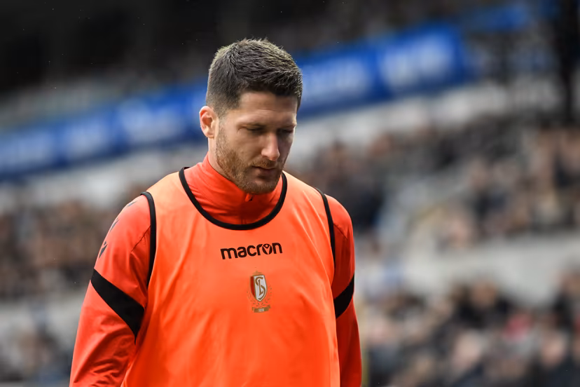 Standard's Thomas Henry pictured during a soccer match between KRC Genk and Standard de Liege, Sunday 22 February 2026 in Genk, a game of day 26 of the 2025-2026 'Jupiler Pro League' first division of the Belgian championship. BELGA PHOTO JILL DELSAUX