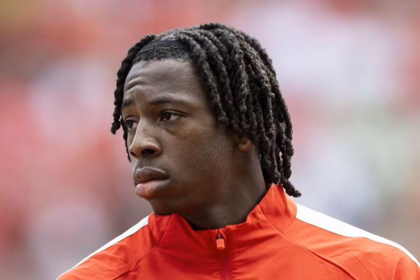 Switzerland's midfielder #9 Johan Manzambi poses prior a friendly match between Switzerland and Jordania ahead of the 2026 FIFA World Cup football tournament at the Kybunpark stadium, in St. Gallen, on May 31, 2026. Ennio LEANZA / AFP