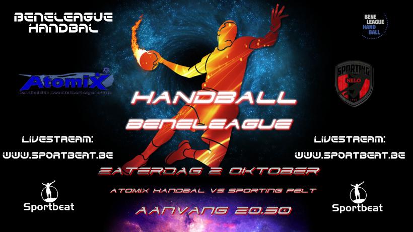 Bekijk zaterdag Atomix Handbal vs Sporting Pelt hier live...