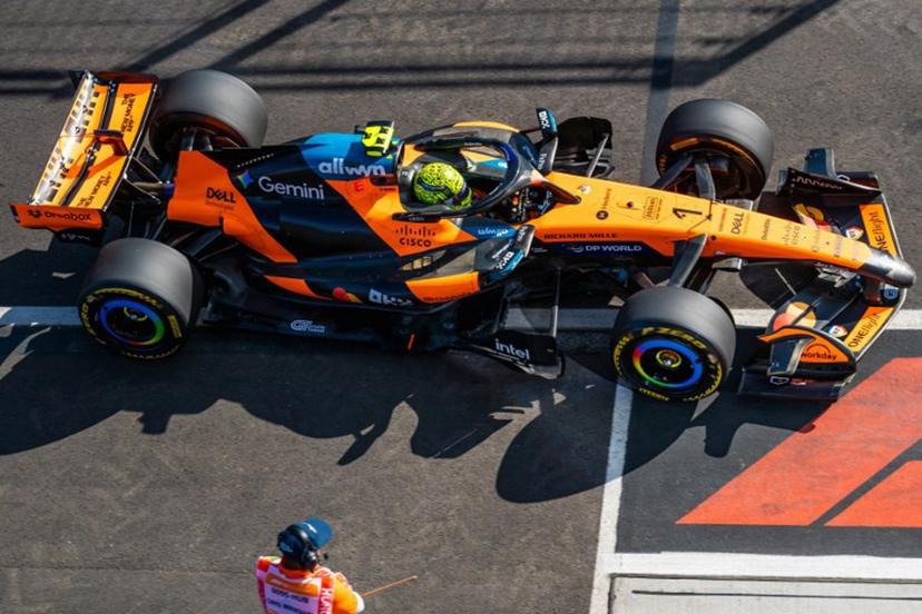 McLaren's British driver Lando Norris drives during the second practice session at the Hungaroring racetrack in Mogyorod near Budapest, Hungary, on July 24, 2026 ahead of the Formula One Hungarian Grand Prix. Andrej ISAKOVIC / AFP